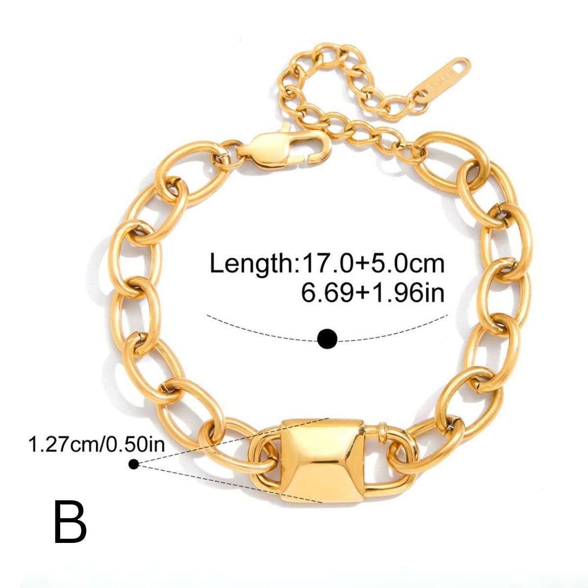 The Bold Statement Chain Bracelet – Two-Tone Waterproof Stainless Steel Link & Charm Bracelet