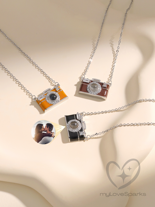 Personalized Camera Shaped Projection Necklace