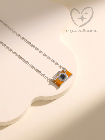 Personalized Camera Shaped Projection Necklace