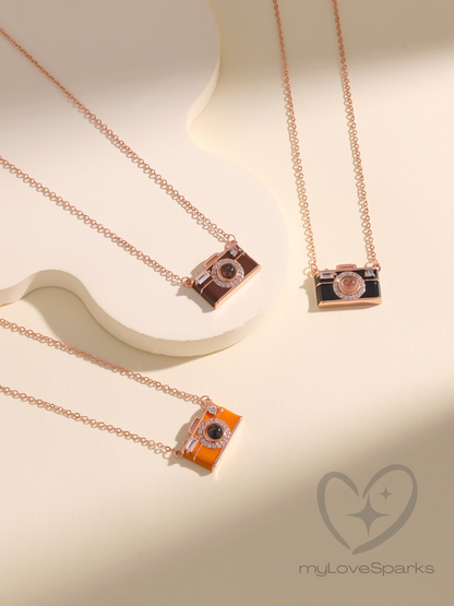 Personalized Camera Shaped Projection Necklace