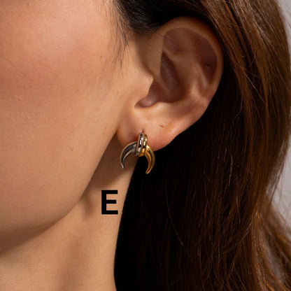 Boucles d'oreilles créoles Statement Duo – Créoles et huggies bicolores en acier inoxydable imperméable