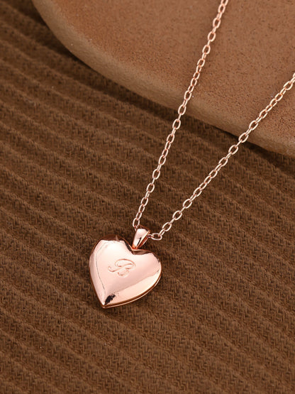 Personalized Heart Locket Necklace with Custom Photo & Engraving