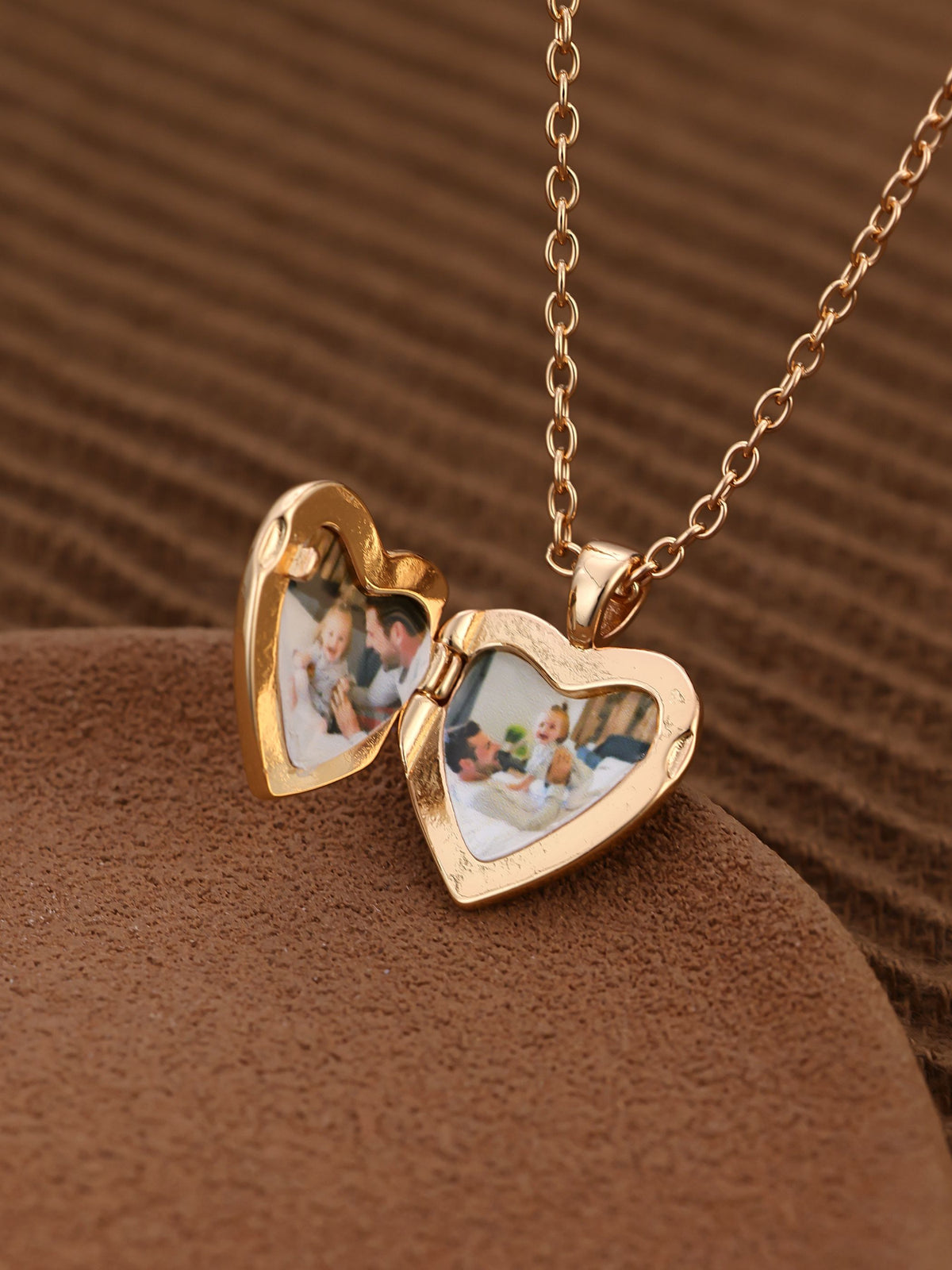 Personalized Heart Locket Necklace with Custom Photo & Engraving