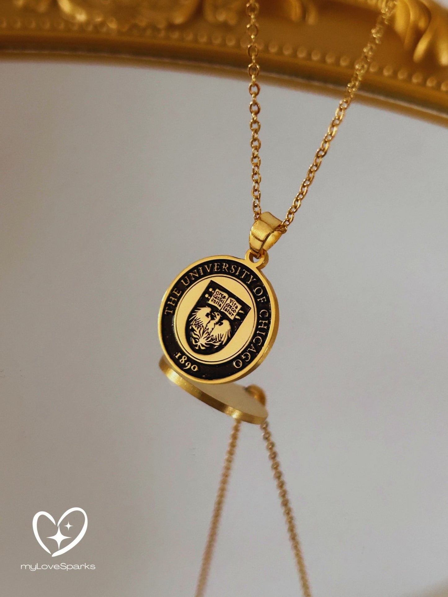 Custom Logo Necklace and Graduation Necklace - myLoveSparks Jewelry & GiftsFY