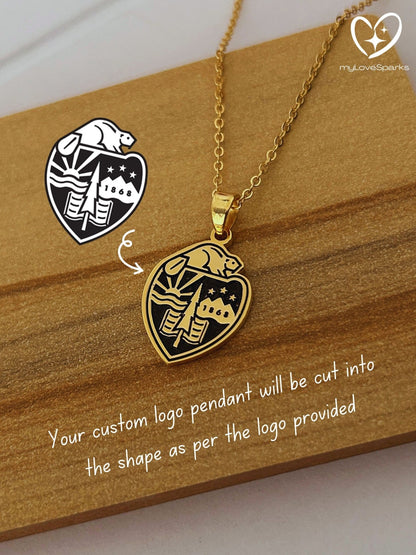 Custom Logo Necklace and Graduation Necklace - myLoveSparks Jewelry & GiftsFY