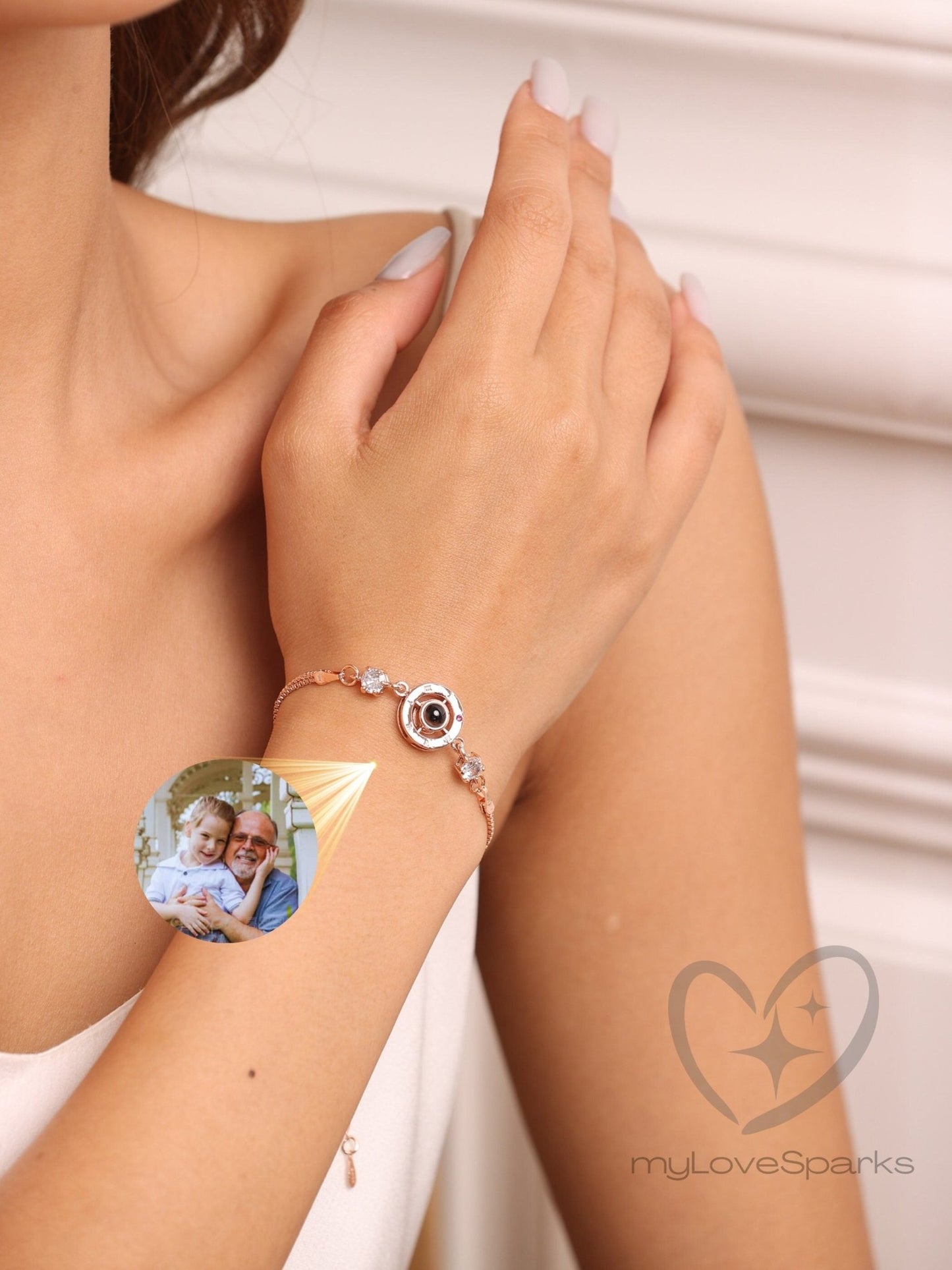 Custom Photo Projection Bracelets For Women - myLoveSparks Jewelry & GiftsHJ