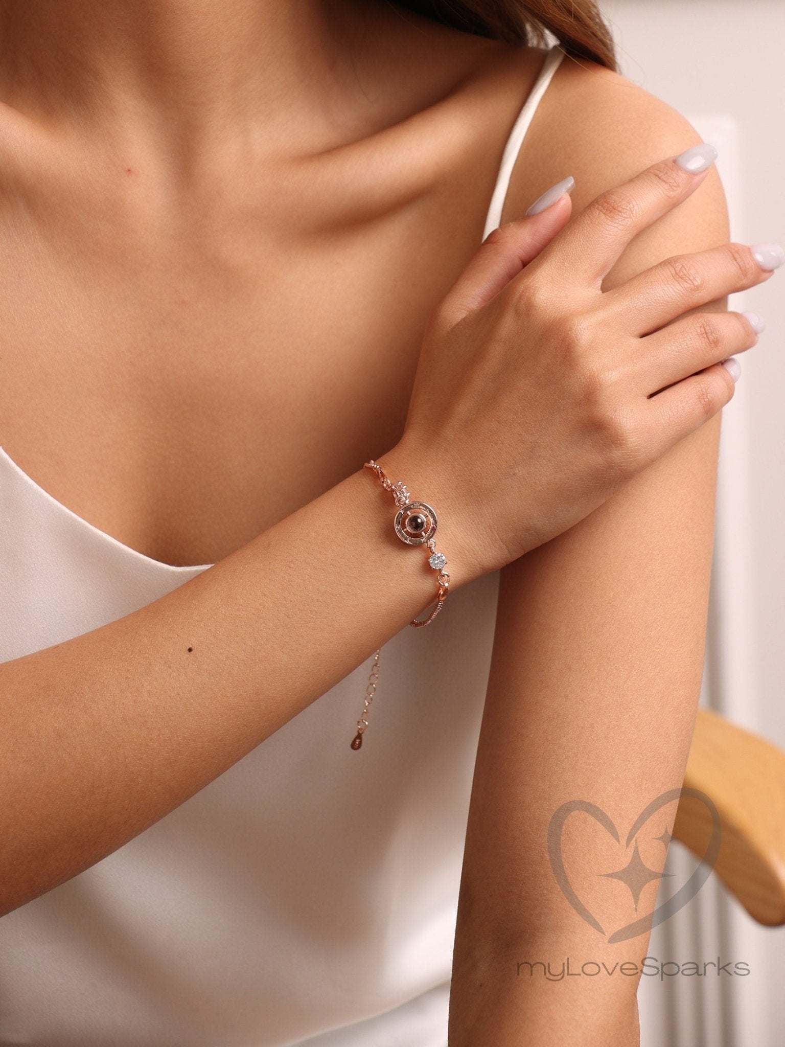 Custom Photo Projection Bracelets For Women - myLoveSparks Jewelry & GiftsHJ