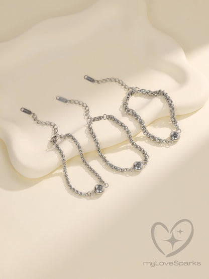 Minimalist Round Personalized Photo Projection Bracelet for Men - myLoveSparks Jewelry & GiftsCL