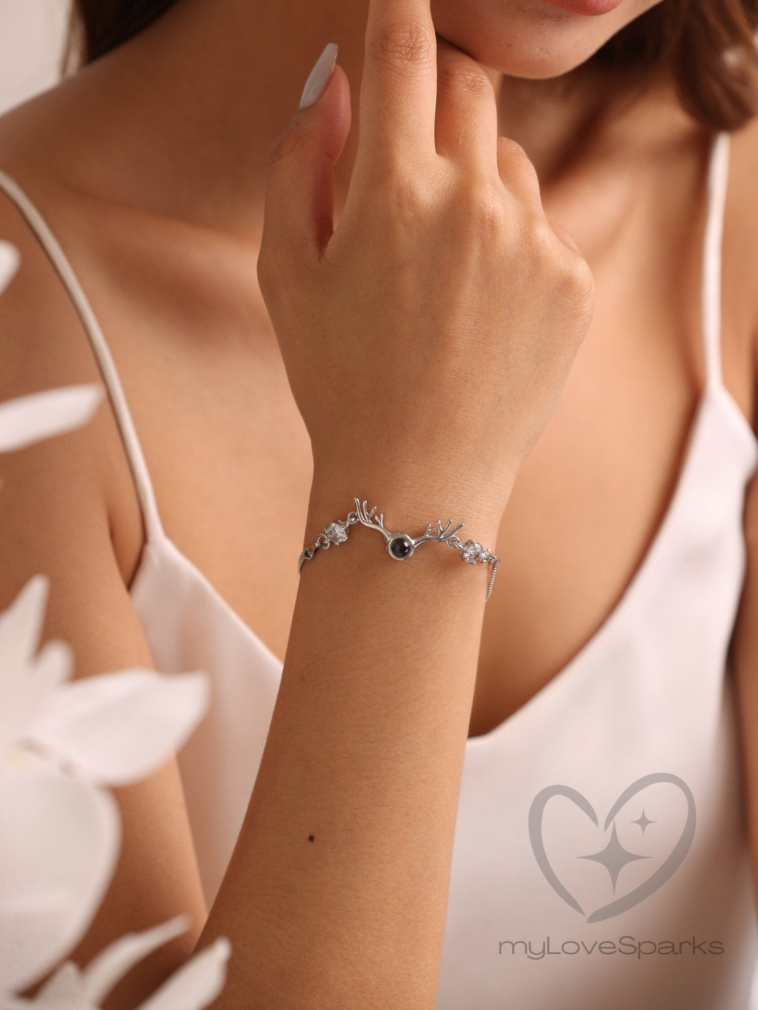 Personalized Angular Photo Projection Bracelets - myLoveSparks Jewelry & GiftsHJ