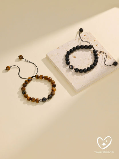 Personalized Beads Bracelet with Hidden Projection Photo Inside - myLoveSparks Jewelry & GiftsCL