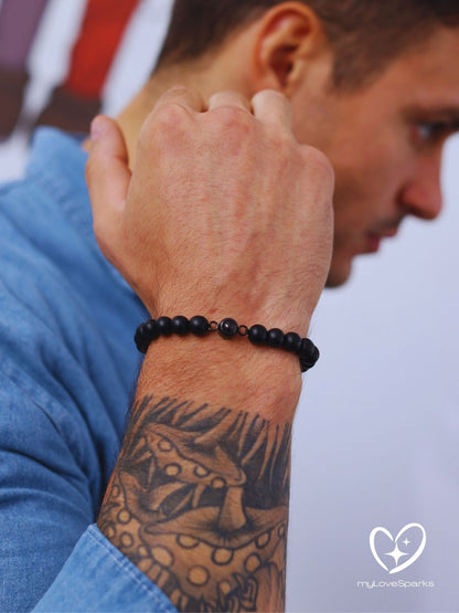 Personalized Beads Bracelet with Hidden Projection Photo Inside - myLoveSparks Jewelry & GiftsCL