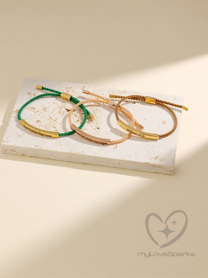 Personalized Best Friend Engraving Bracelet - myLoveSparks Jewelry & GiftsHN