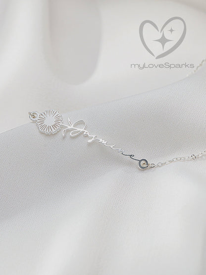 Personalized Birth Flower Anklets for Women - myLoveSparks Jewelry & GiftsFY
