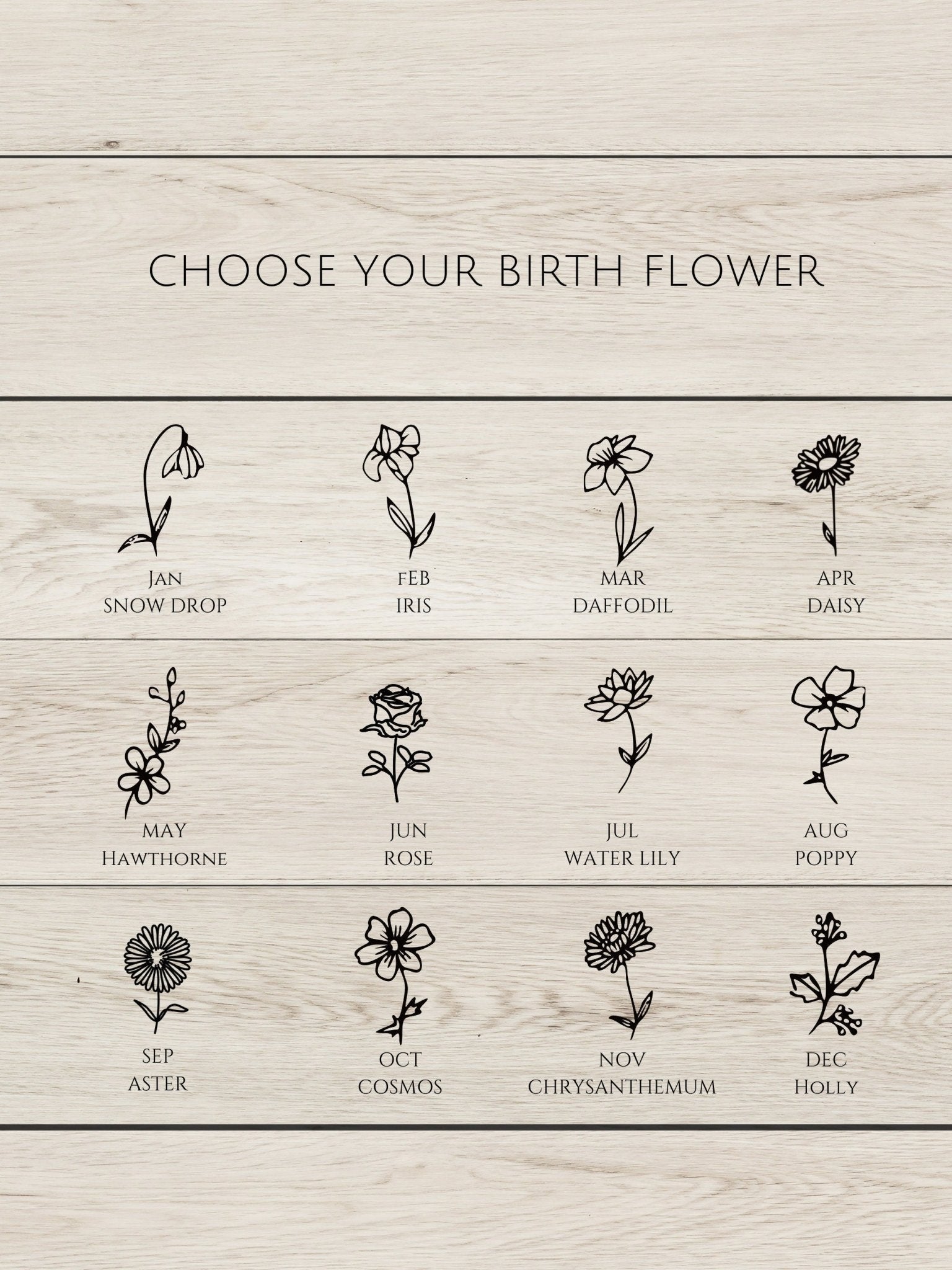 Personalized Birth Flower Anklets for Women - myLoveSparks Jewelry & GiftsFY