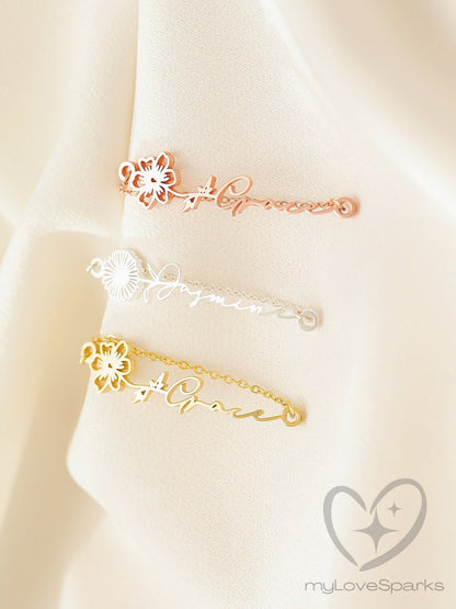 Personalized Birth Flower Anklets for Women - myLoveSparks Jewelry & GiftsFY