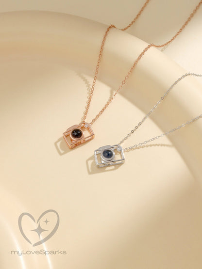 Personalized Camera Pendant Projection Photo Necklace - myLoveSparks Jewelry & GiftsSW