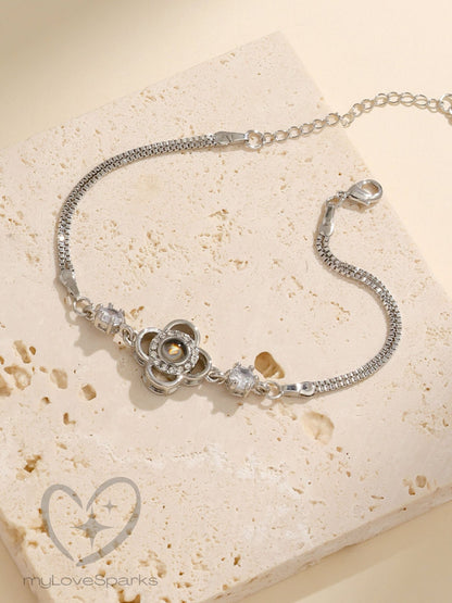 Personalized Clover Projection Bracelet - myLoveSparks Jewelry & GiftsHJ
