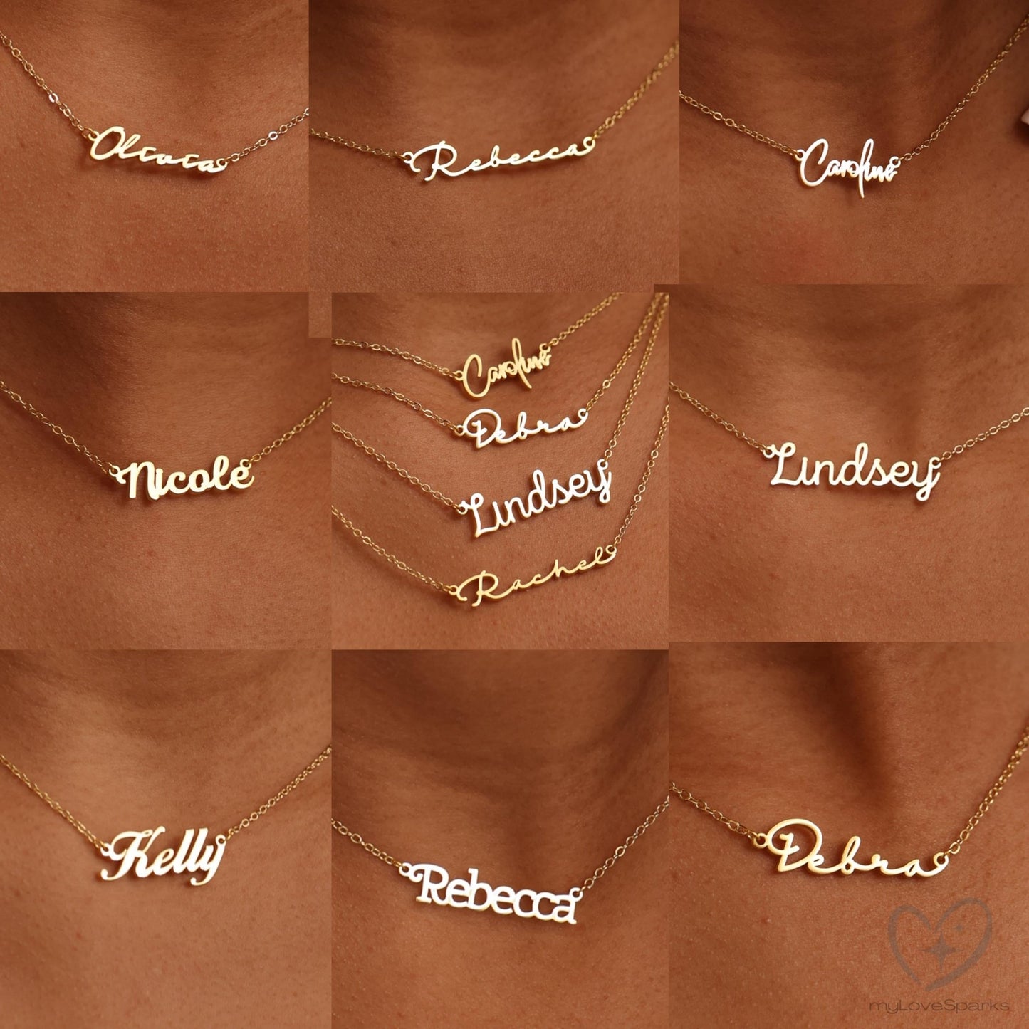 Personalized Dainty Name Necklace - myLoveSparks Jewelry & GiftsFY