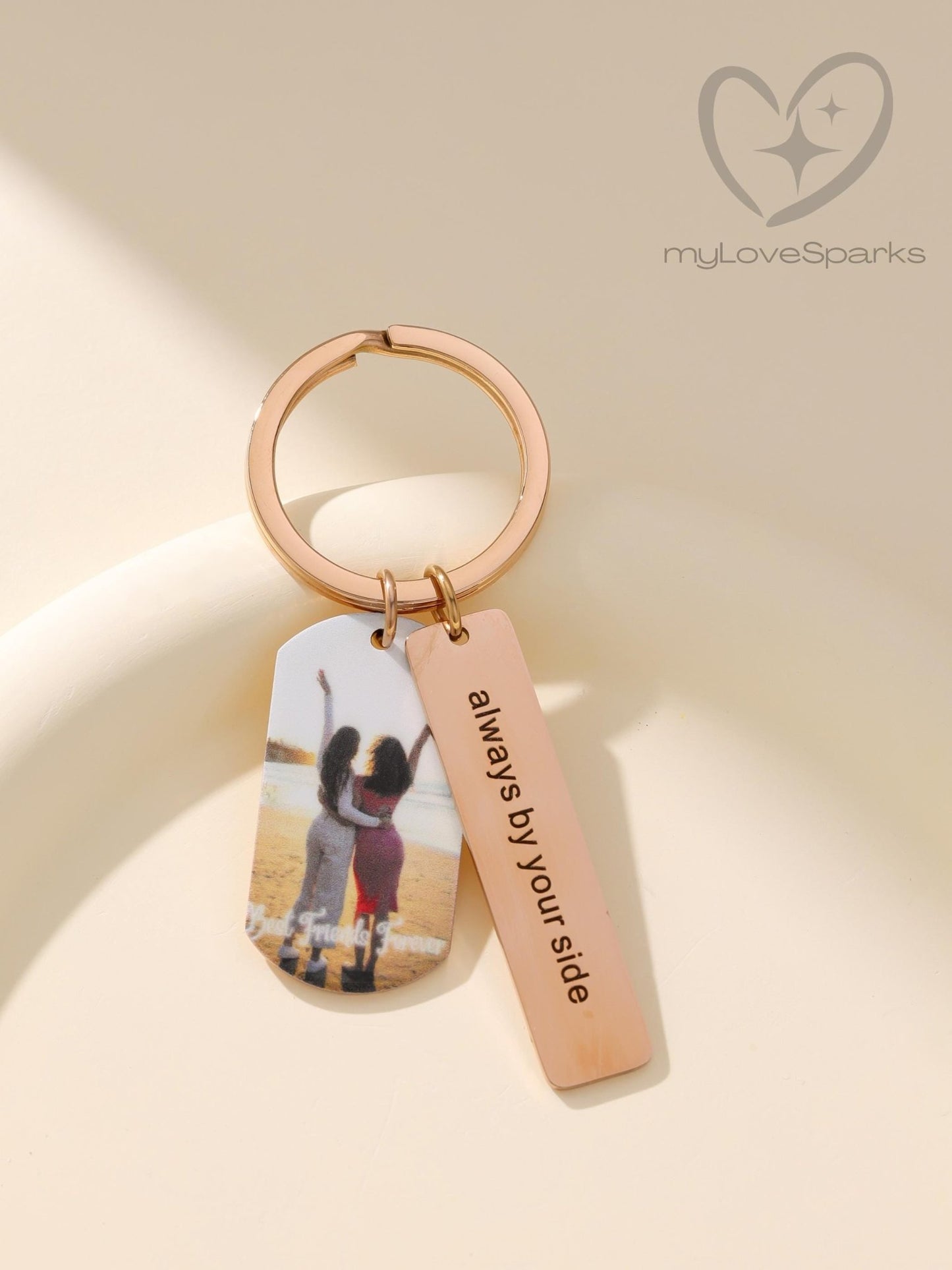 Personalized Engraving Keychain with Custom Photo - myLoveSparks Jewelry & GiftsXMSM