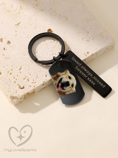 Personalized Engraving Keychain with Custom Photo - myLoveSparks Jewelry & GiftsXMSM