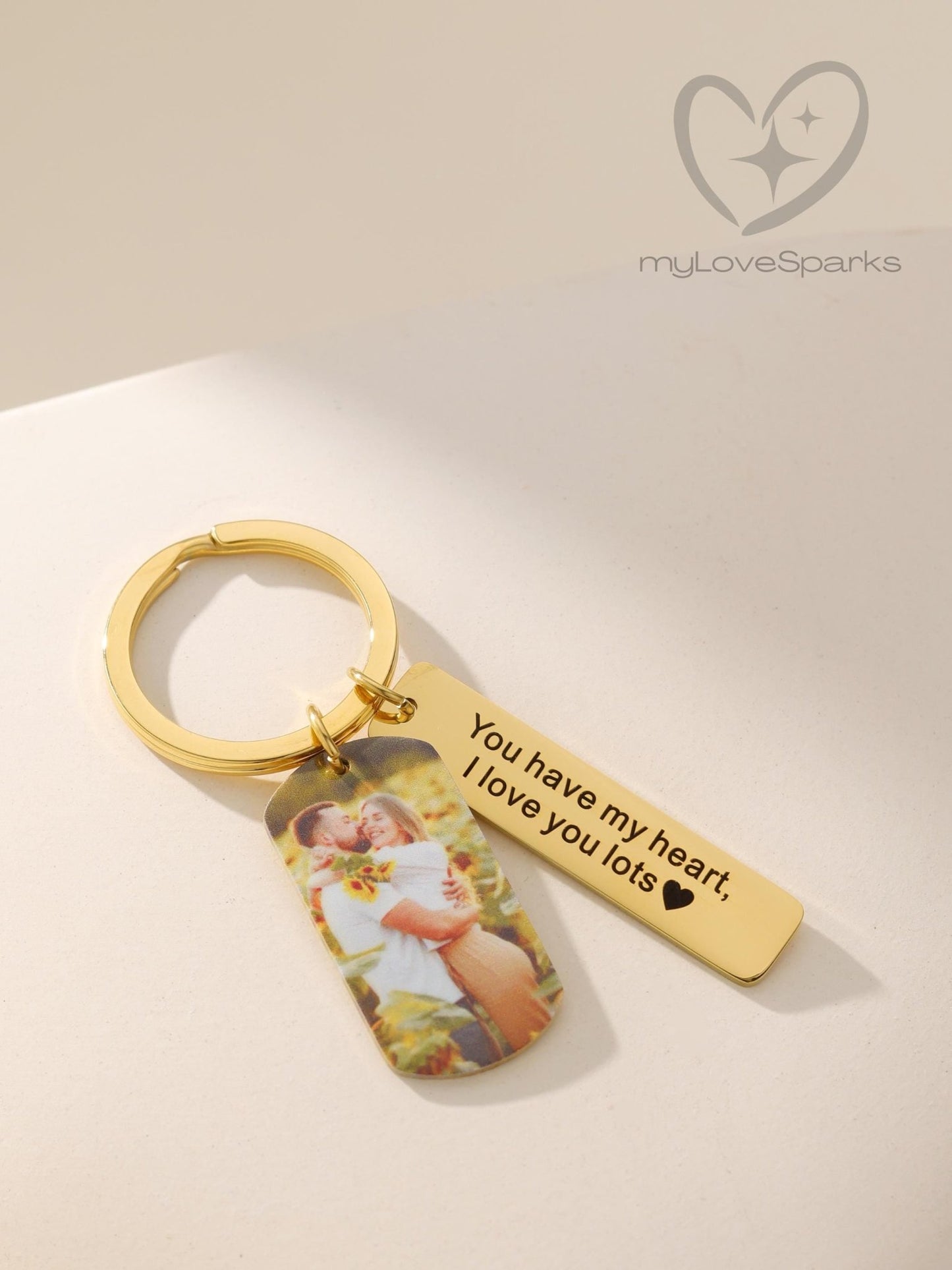 Personalized Engraving Keychain with Custom Photo - myLoveSparks Jewelry & GiftsXMSM