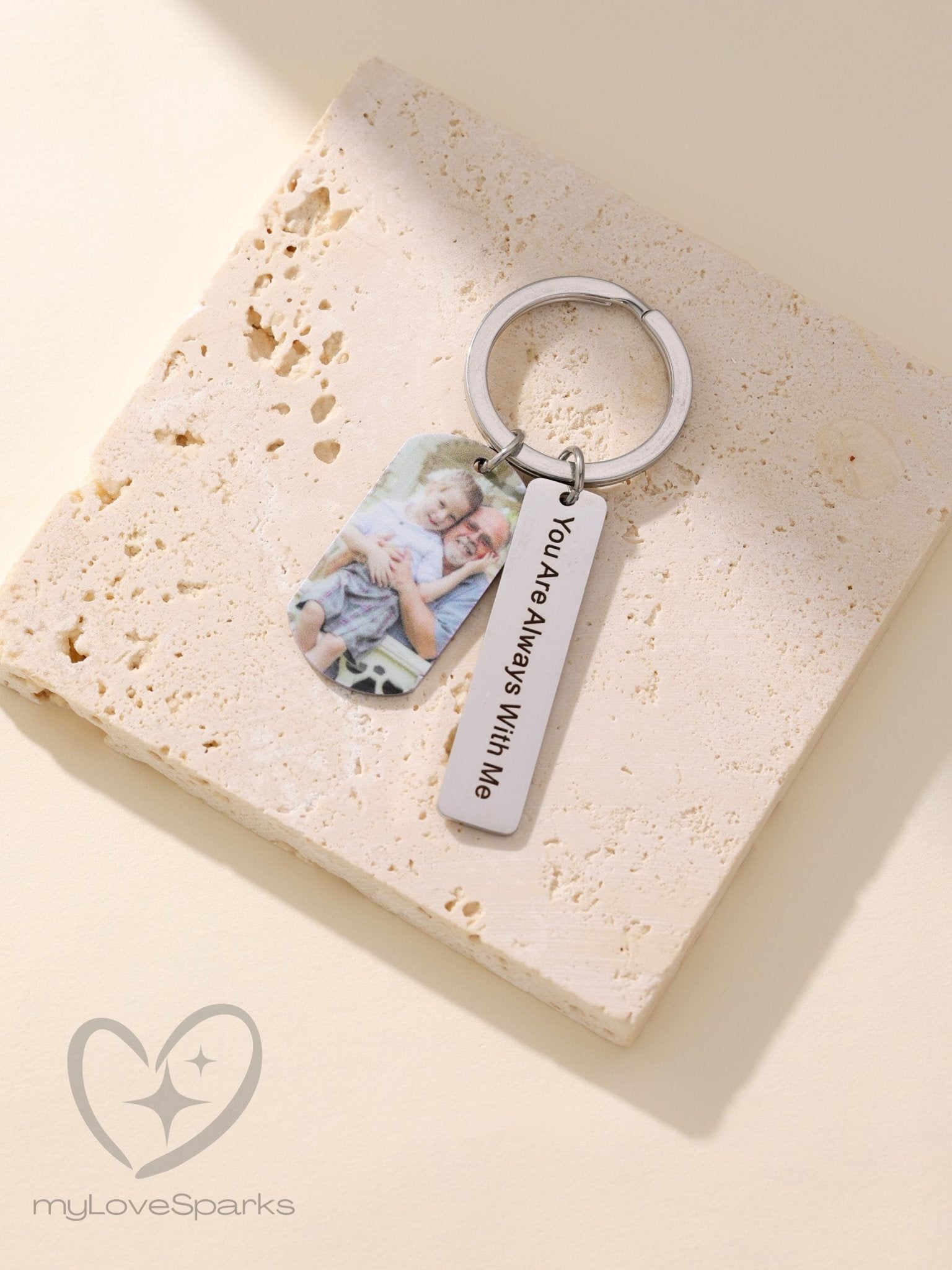 Personalized Engraving Keychain with Custom Photo - myLoveSparks Jewelry & GiftsXMSM