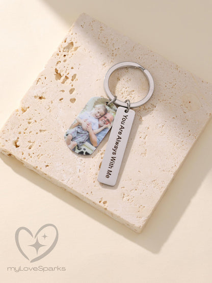 Personalized Engraving Keychain with Custom Photo - myLoveSparks Jewelry & GiftsXMSM