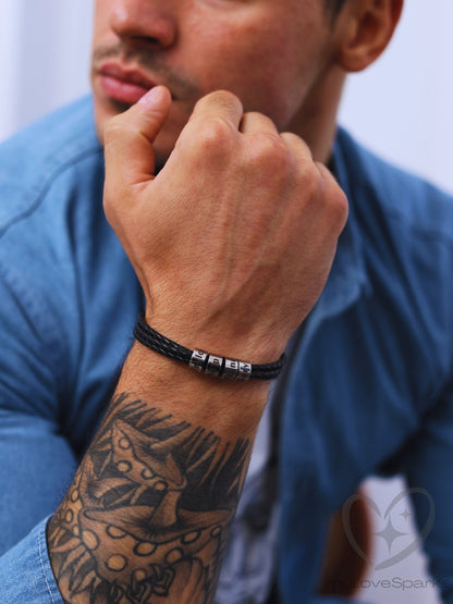 Personalized Family Name Bracelet for Dad - myLoveSparks Jewelry & Gifts