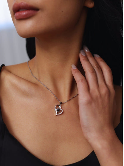 Personalized Heart Necklace with Photo Projection - myLoveSparks Jewelry & GiftsCL