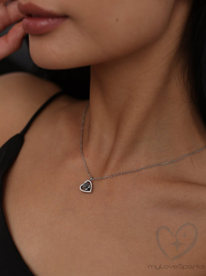 Personalized Heart Necklace with Photo Projection - myLoveSparks Jewelry & GiftsCL