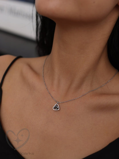 Personalized Heart Necklace with Photo Projection - myLoveSparks Jewelry & GiftsCL