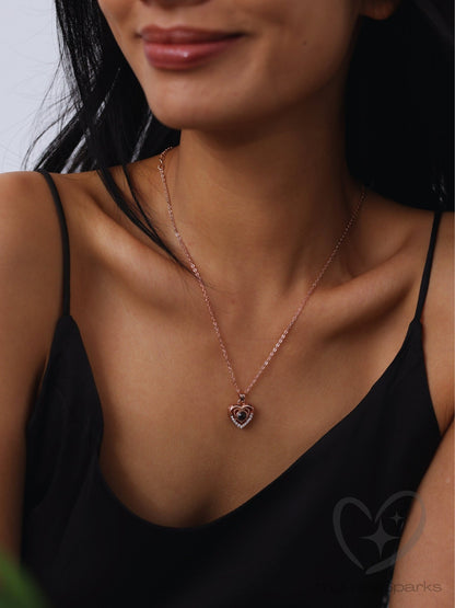 Personalized Heart Pendant Projection Necklace - myLoveSparks Jewelry & GiftsCL