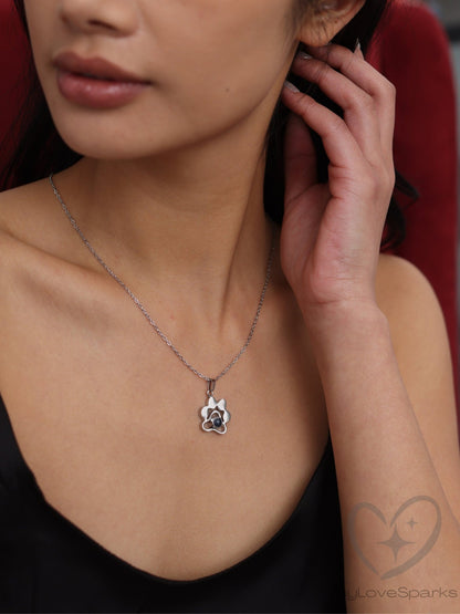 Personalized Paw Necklace with Photo Projection - myLoveSparks Jewelry & GiftsCL