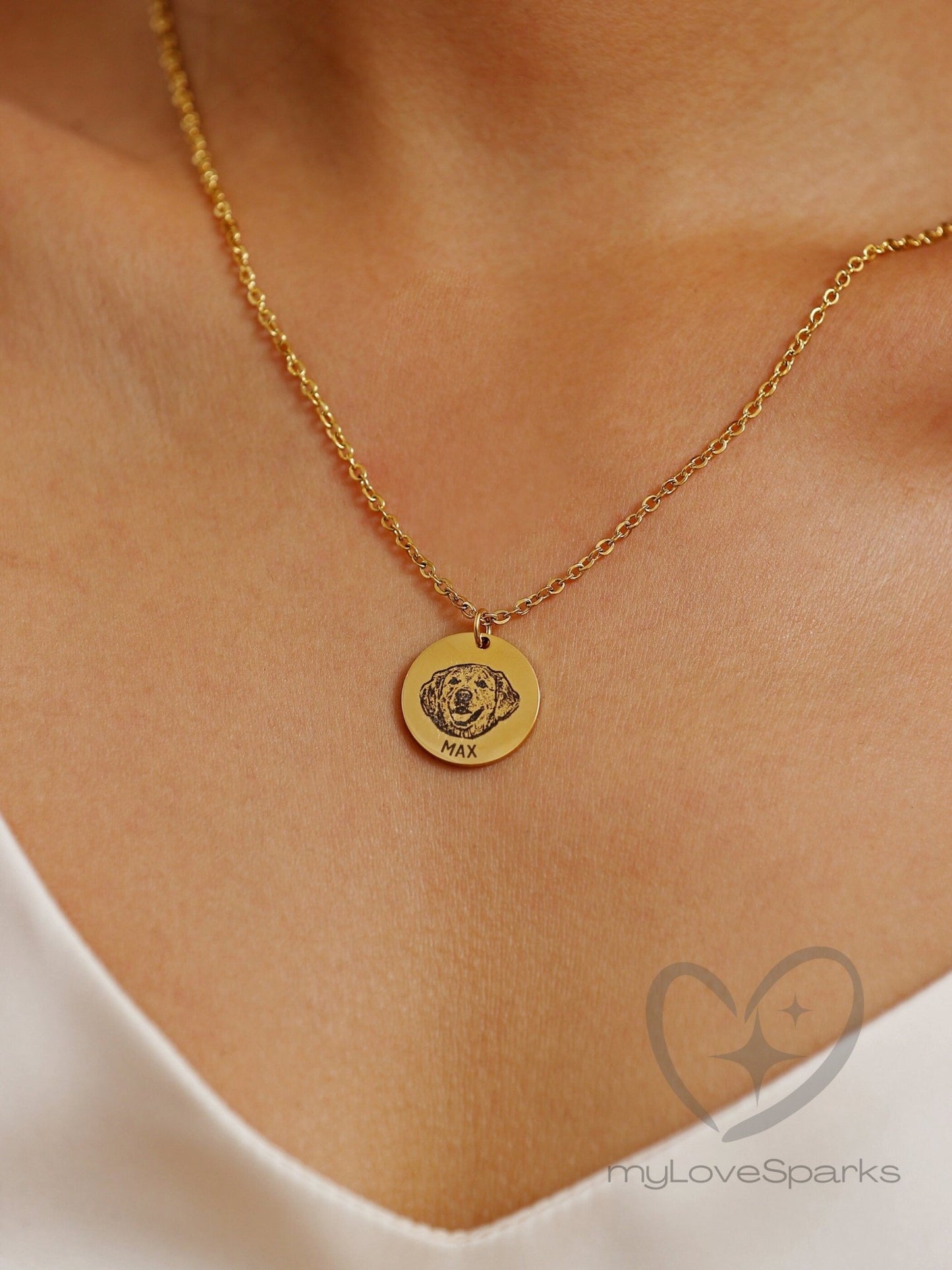 Personalized Pet Portrait Necklace - myLoveSparks Jewelry & GiftsFY