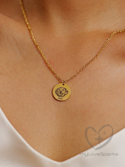Personalized Pet Portrait Necklace - myLoveSparks Jewelry & GiftsFY