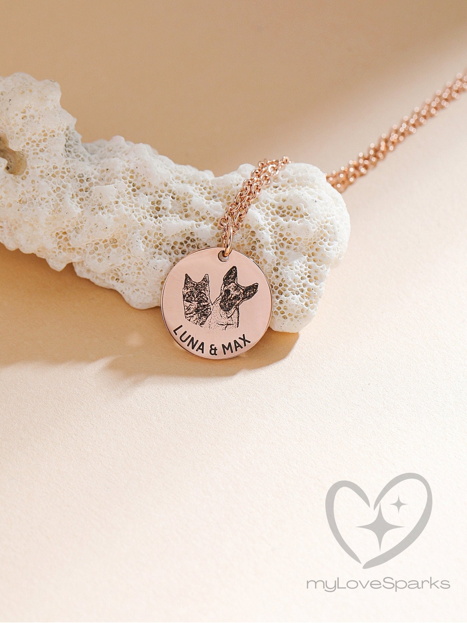 Personalized Pet Portrait Necklace - myLoveSparks Jewelry & GiftsFY