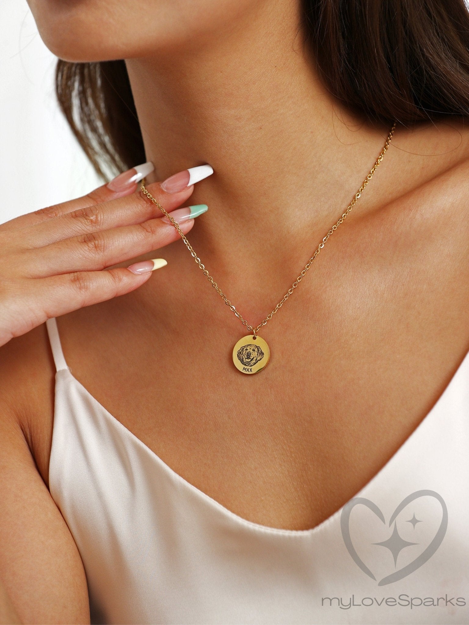 Personalized Pet Portrait Necklace - myLoveSparks Jewelry & GiftsFY