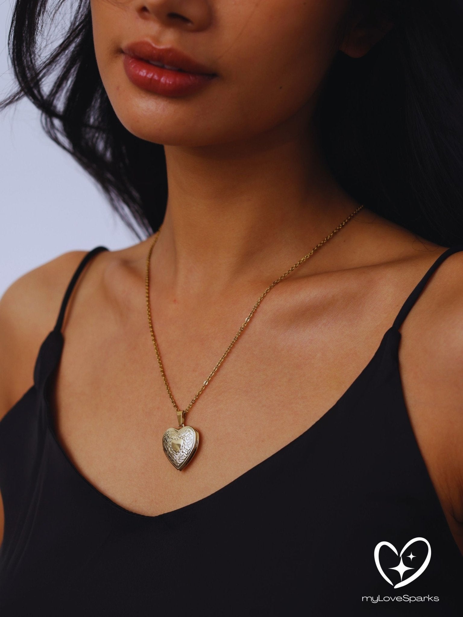 Personalized Photo Heart Shape Locket Necklace - myLoveSparks Jewelry & GiftsHN