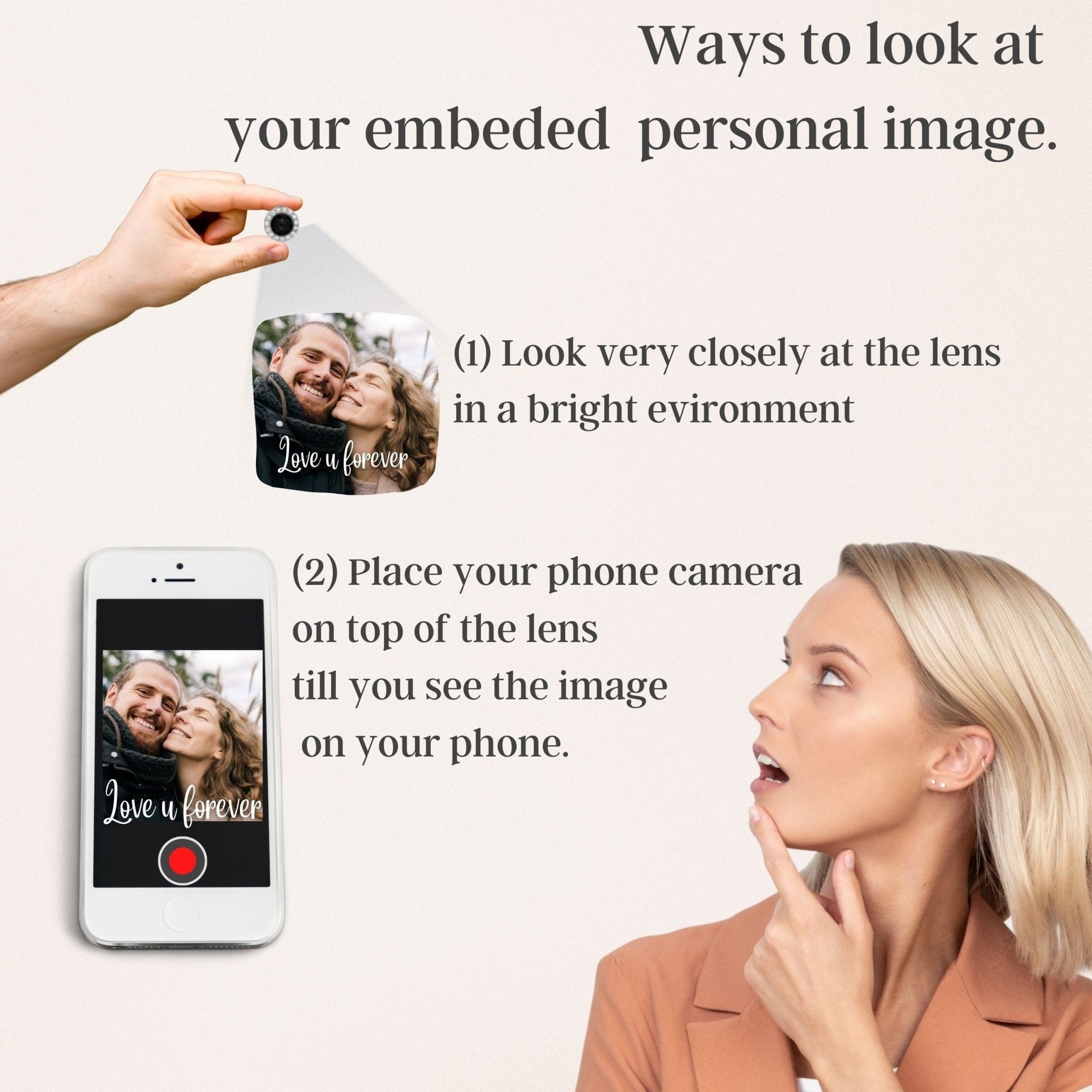 Personalized Photo Projection Adjustable Braid Bracelet - myLoveSparks Jewelry & GiftsSW