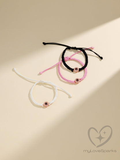 Personalized Photo Projection Adjustable Braid Bracelet - myLoveSparks Jewelry & GiftsSW