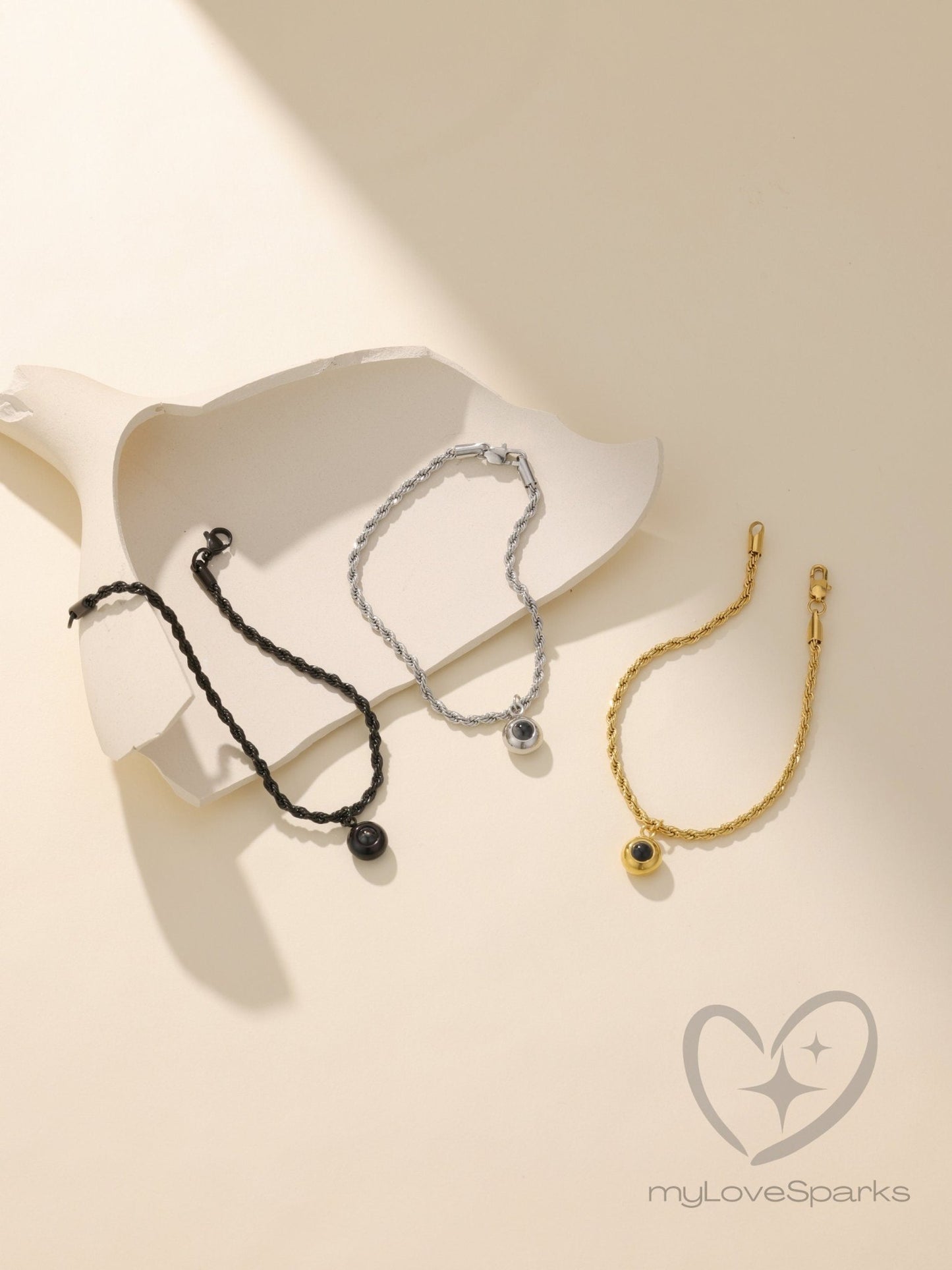 Personalized Photo Projection Bracelet for Men - myLoveSparks Jewelry & GiftsCL