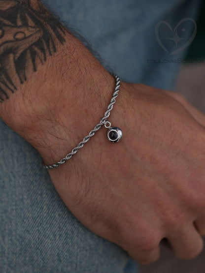 Personalized Photo Projection Bracelet for Men - myLoveSparks Jewelry & GiftsCL