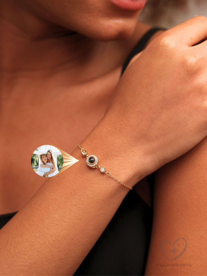Personalized Photo Projection Bracelet - myLoveSparks Jewelry & GiftsCL