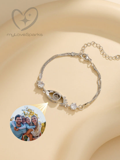 Personalized Photo Projection Evil Eye Bracelet - myLoveSparks Jewelry & GiftsHJ