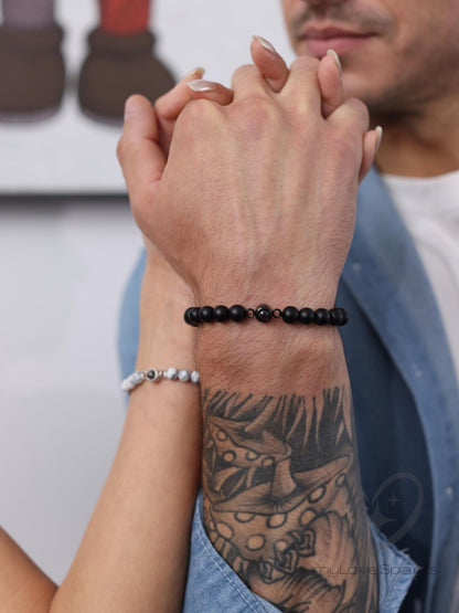 Personalized Photo Projection Matching Couple Bracelet Set of 2 - myLoveSparks Jewelry & GiftsCL