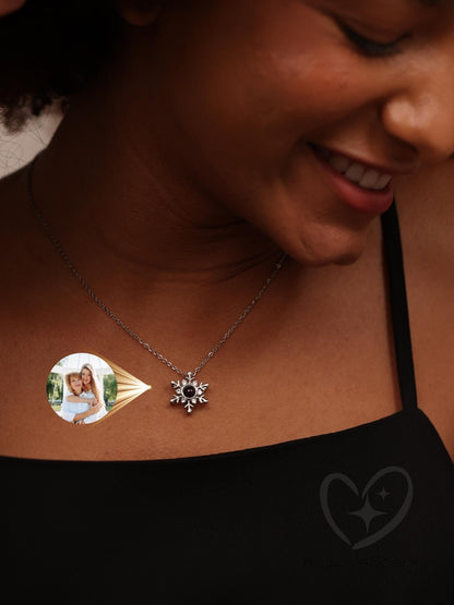 Personalized Photo Projection Necklace with Hexagon Pendant - myLoveSparks Jewelry & GiftsCL