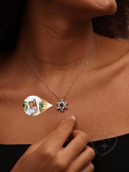 Personalized Photo Projection Necklace with Hexagon Pendant - myLoveSparks Jewelry & GiftsCL