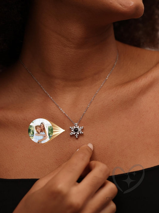 Personalized Photo Projection Necklace with Hexagon Pendant - myLoveSparks Jewelry & GiftsCL