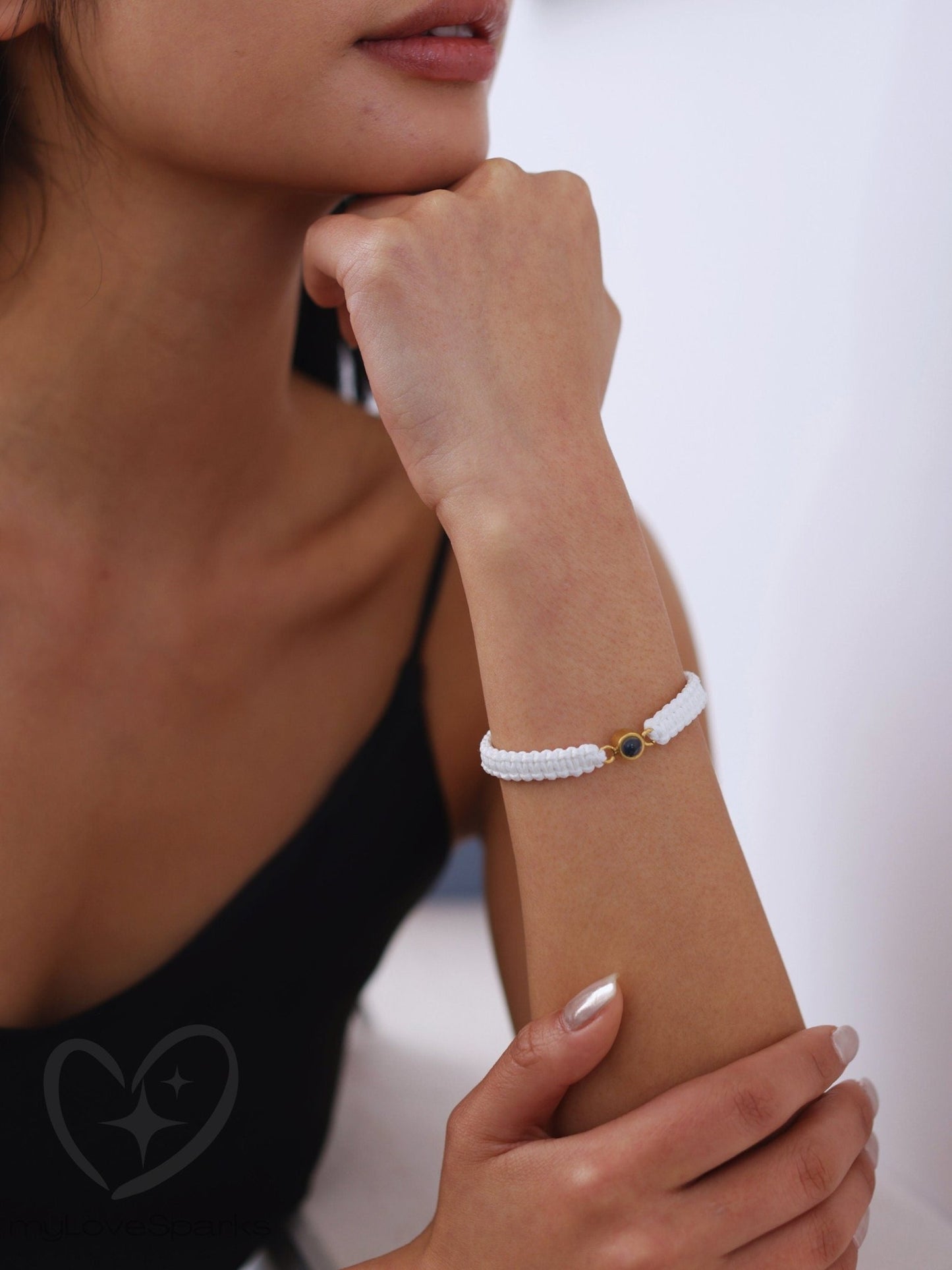 Personalized Photo Projection Rope Bracelet in Colors - myLoveSparks Jewelry & GiftsCL