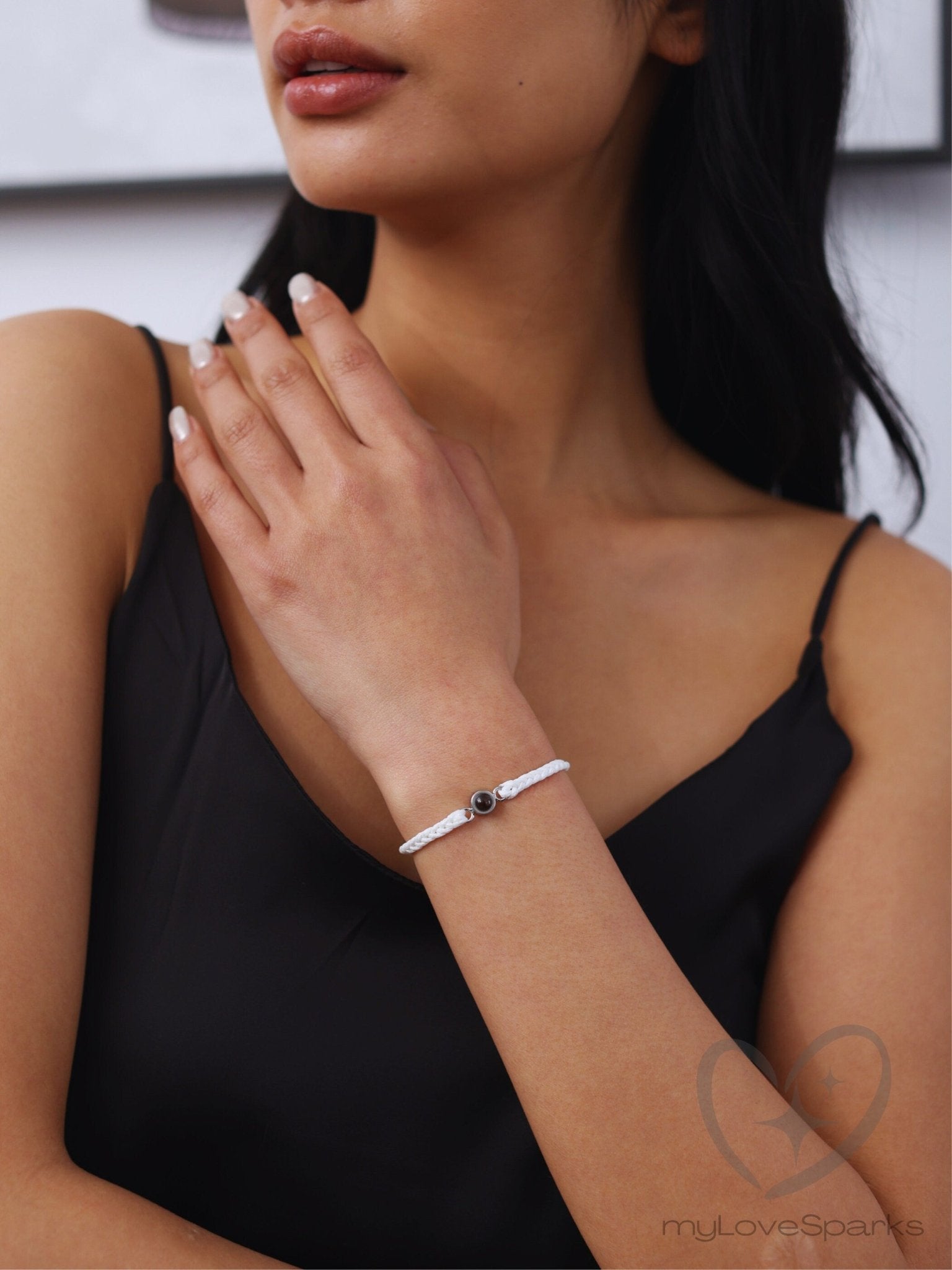 Personalized Photo Projection Rope Bracelet - myLoveSparks Jewelry & GiftsCL